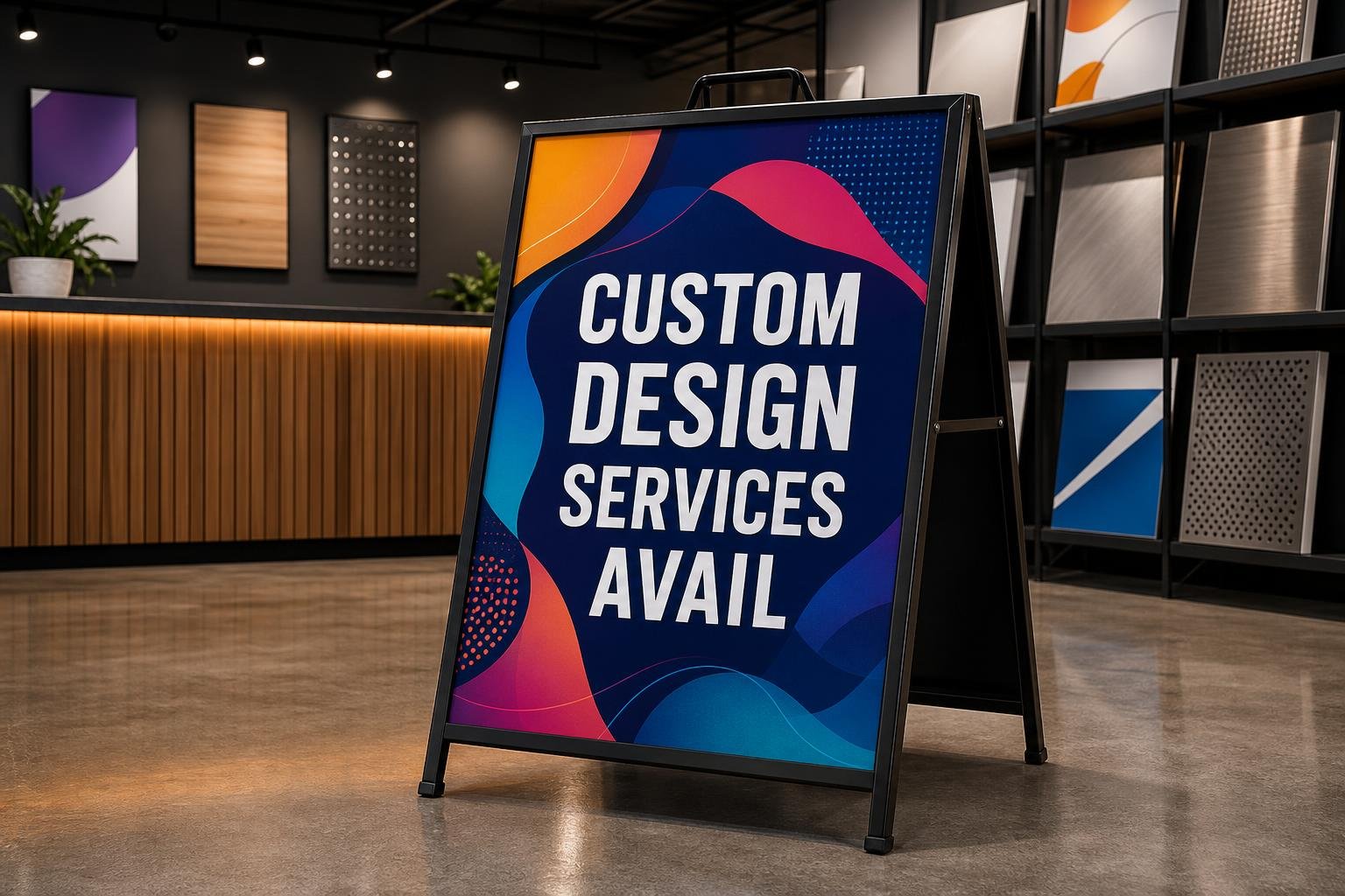 02 custom a frame and sidewalk signs for Overbrook, SC businesses