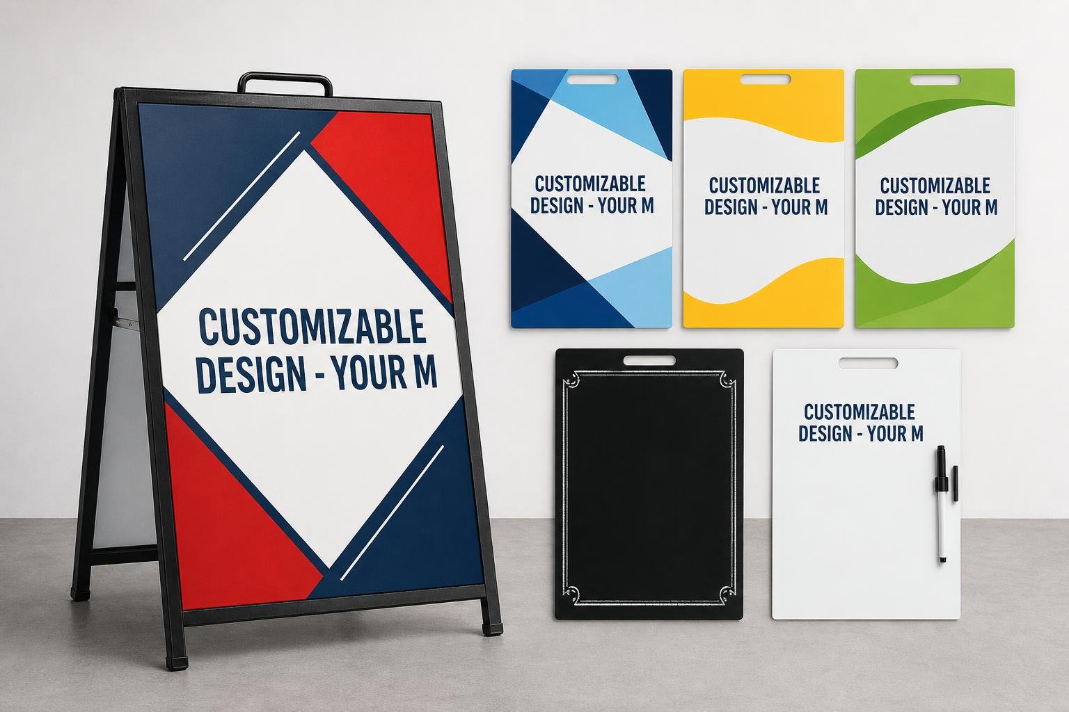 02 customizable sidewalk sign designs for businesses in Dunleath, NC