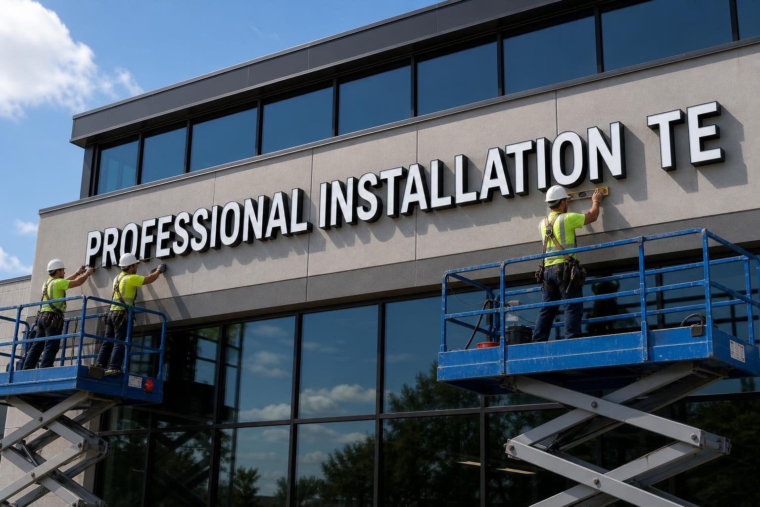 06 channel letter sign installation for Summerfield, NC businesses