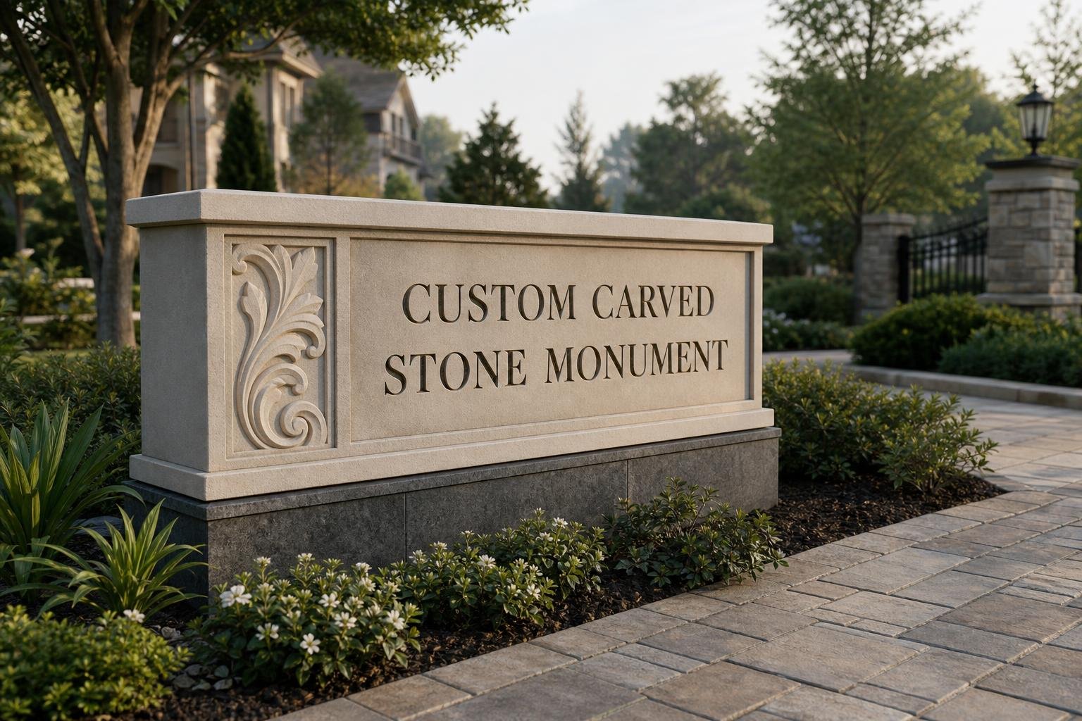 Custom designed monument sign featuring unique shapes and colors in Greensboro, NC for sign projects in High Point, NC