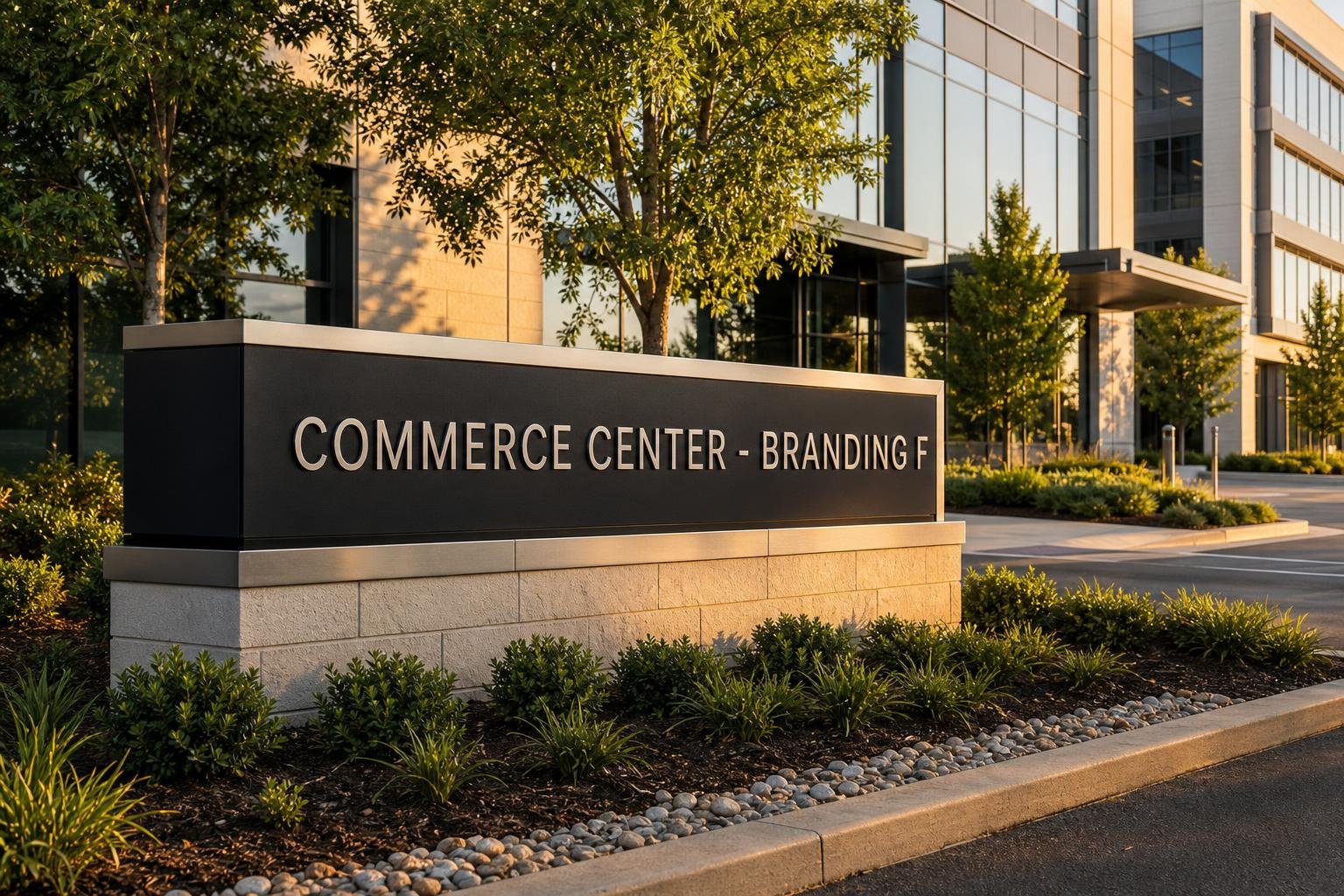 Branded monument business sign positioned at a key Greensboro, NC location for visibility in the for businesses in High Point, NC