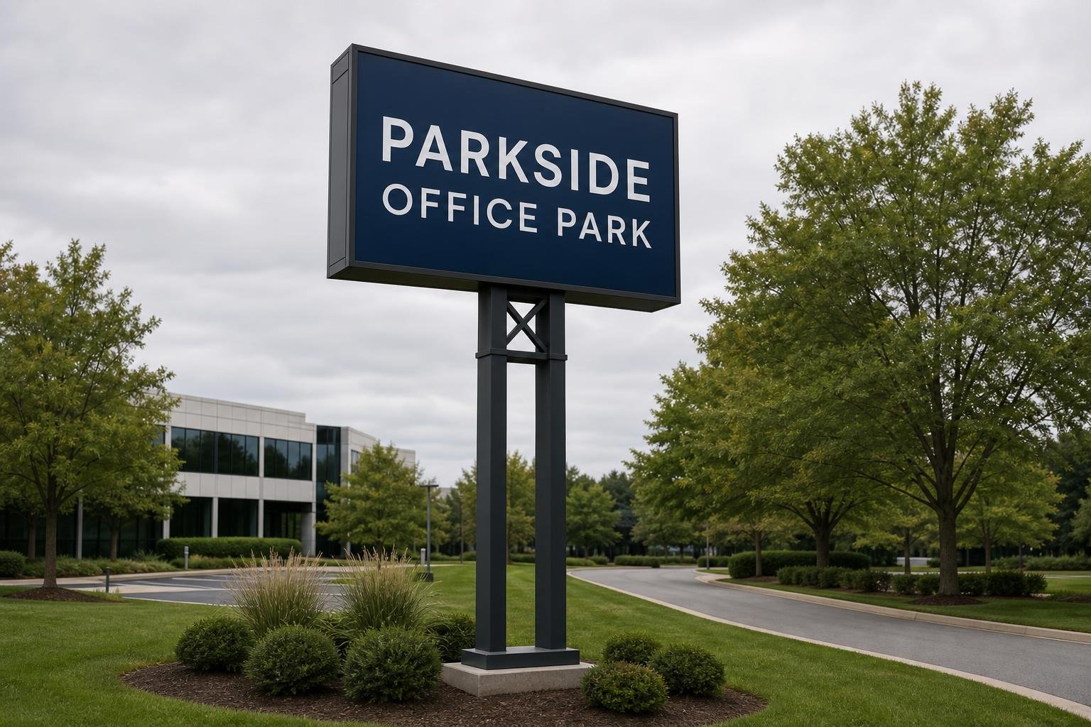 Outdoor pole sign shown in a commercial setting relevant to Greebsboro, Greensboro, NC for businesses in High Point, NC