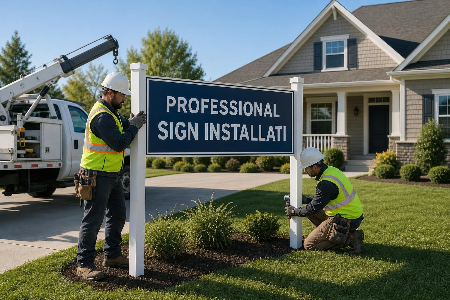 06 real estate sign installation for businesses in High Point, NC