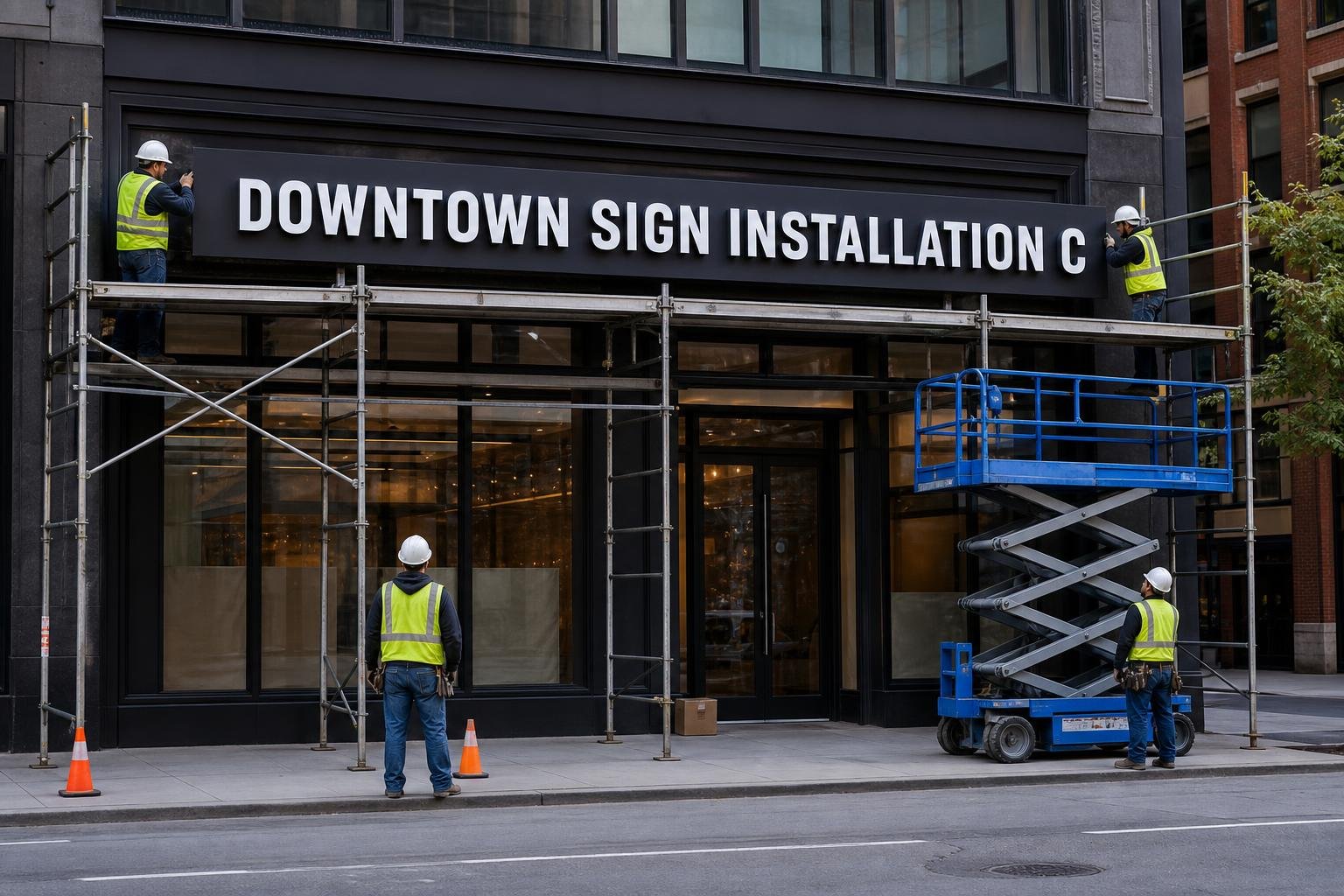 01 sign installation for Browns Summit, NC businesses