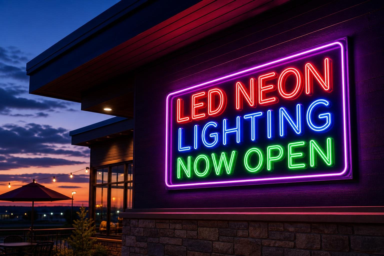 LED and neon illuminated signs highlighting lighting options for repairs in Greebsboro, Greensboro for sign projects in High Point, NC