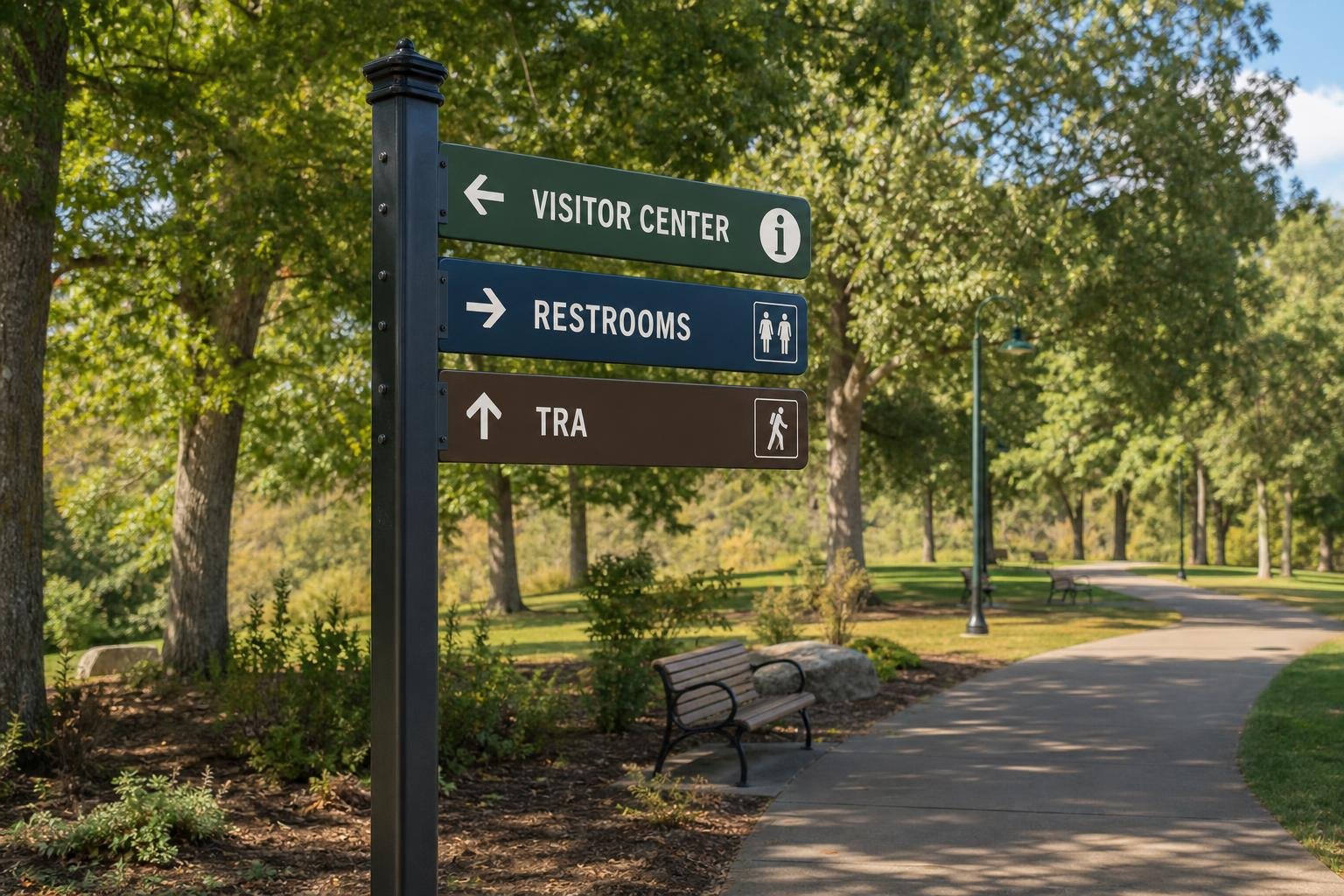 01 wayfinding and directional signs for Sedgefield, NC businesses