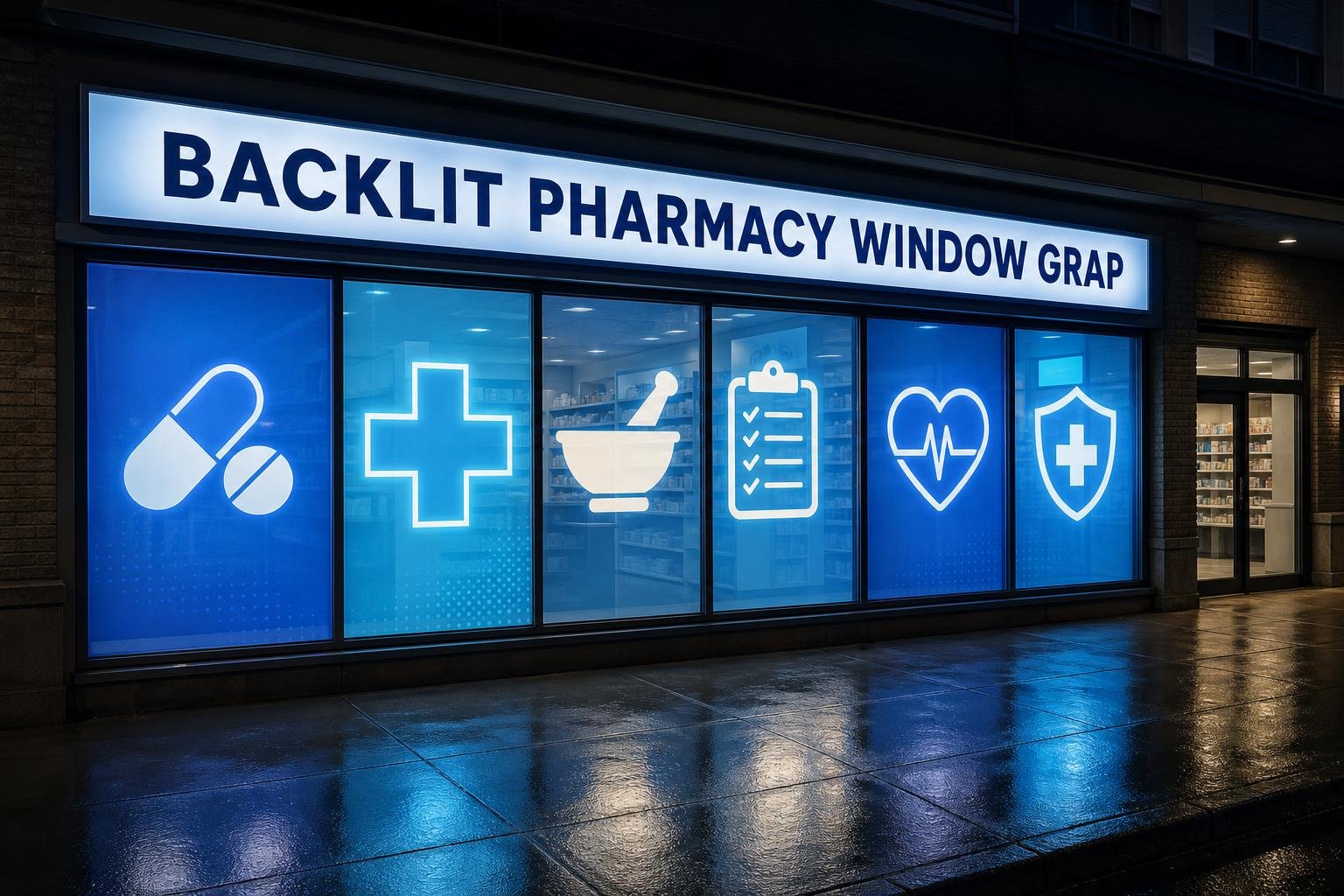 03 commercial window decal applications window graphics for Downtown Greer, SC businesses