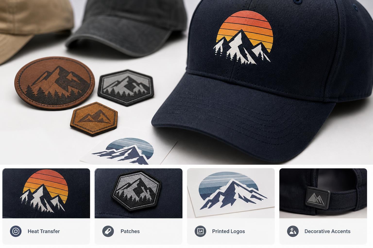 03 custom hat decoration methods custom baseball caps relevant to businesses in Clovis, CA
