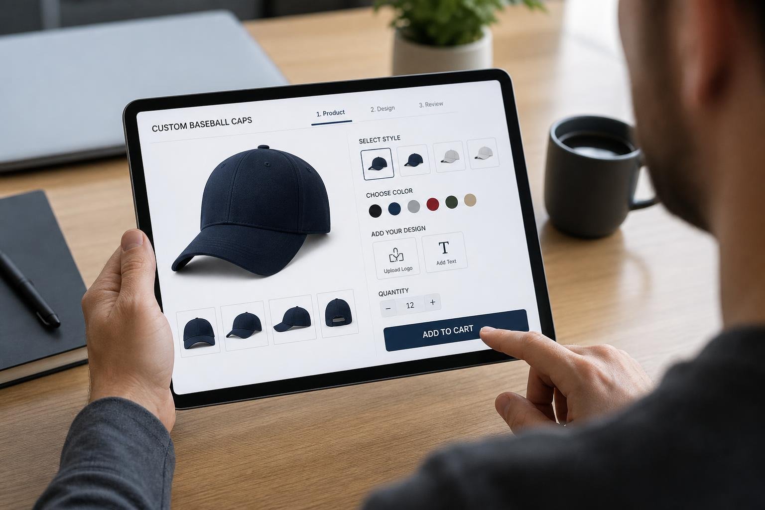 04 ordering custom baseball caps for businesses in Clovis, CA