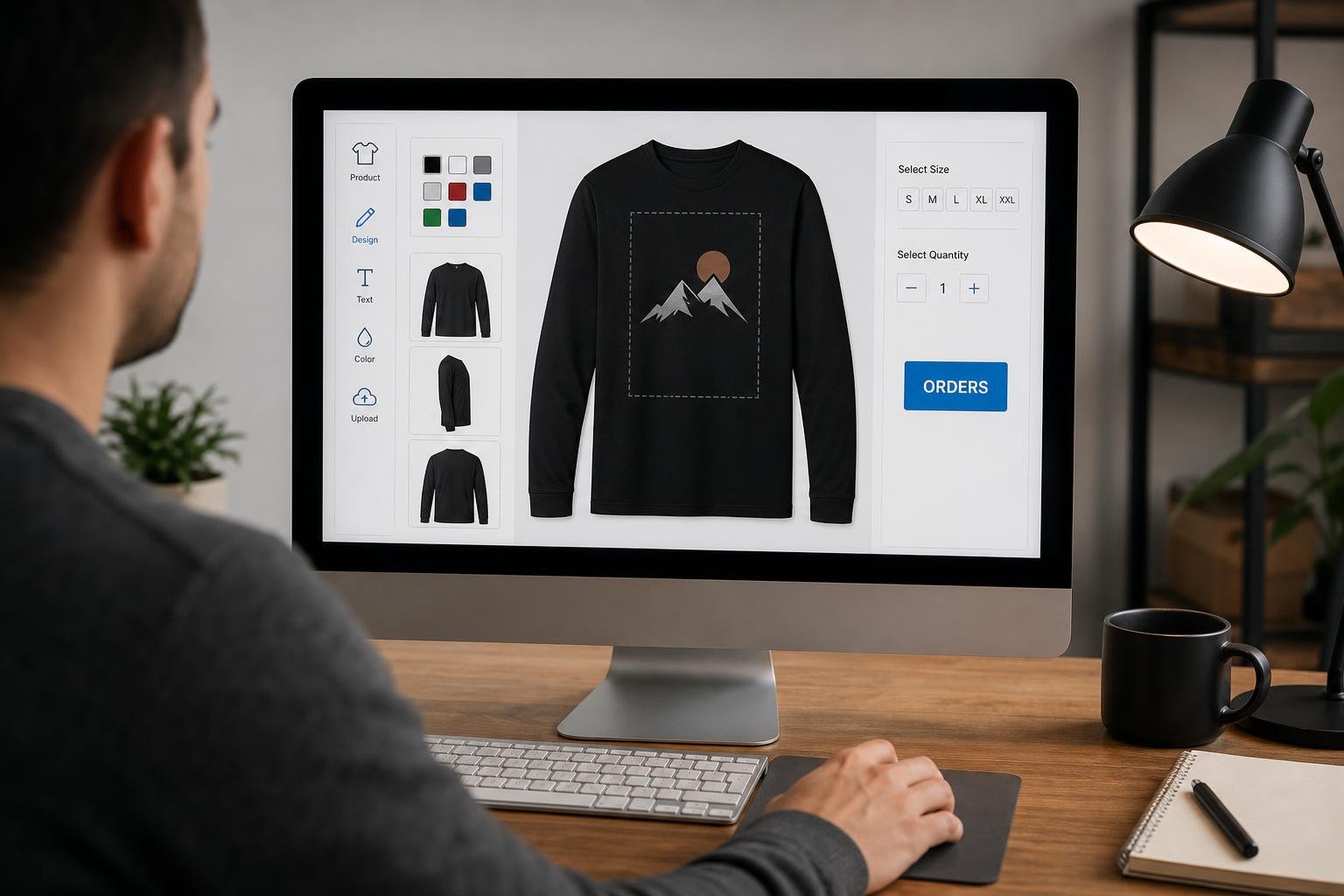 Step-by-step custom shirt order process illustrated relevant to businesses in Berkeley, CA