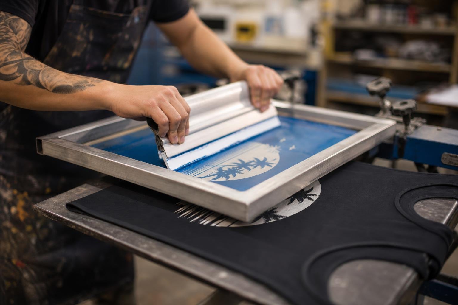 Screen printed custom tank tops with multi-color designs available for businesses in Redding, CA