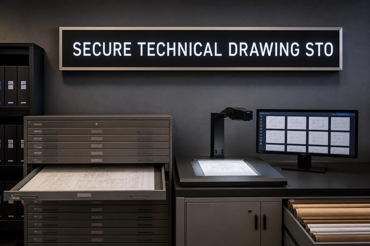 Digital storage interface for technical drawings in Tempe, AZ for sign projects in Apache, AZ