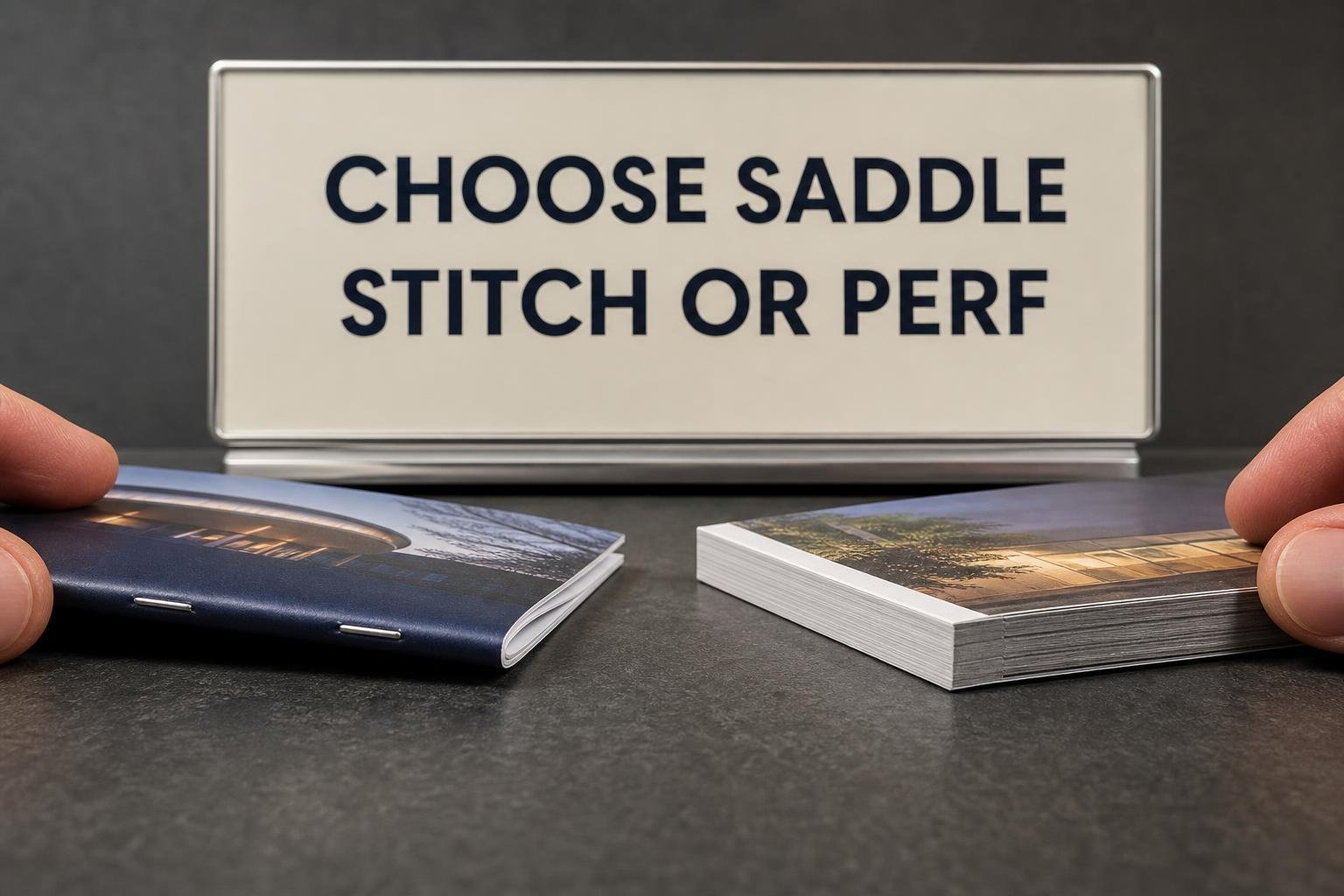 04 saddle stitch and perfect binding booklet printing for businesses in Apache, AZ