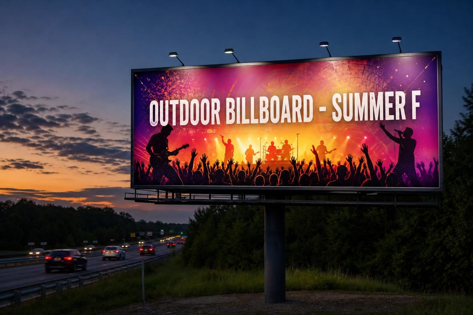 Outdoor large format printed billboard in a Tempe, AZ commercial area for businesses in Mesa, AZ
