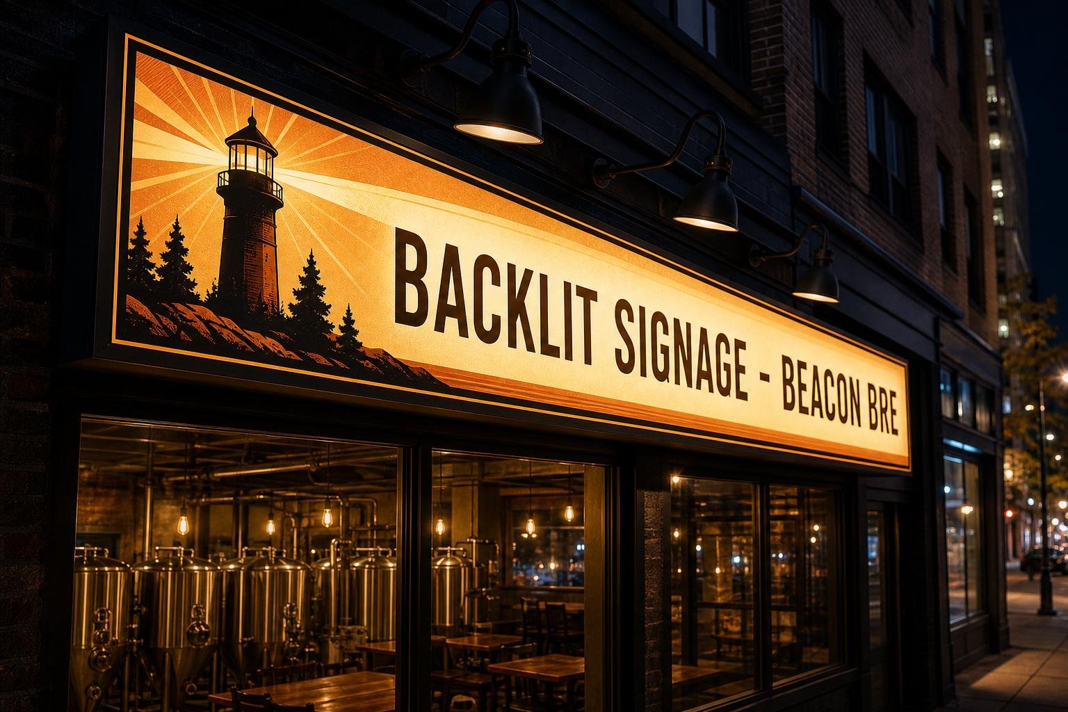 Backlit large format signage lit up at dusk in Tempe, AZ for sign projects in Mesa, AZ