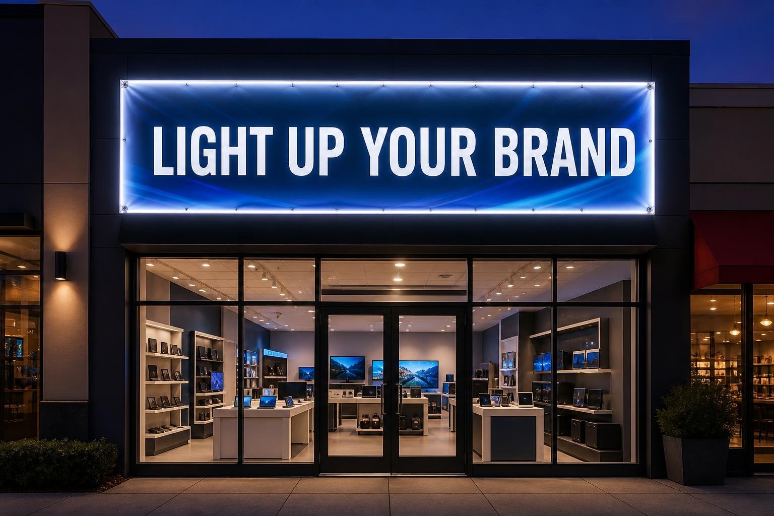 05 backlit banner lighting solutions for Apache, AZ businesses
